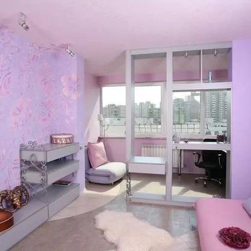 女の子のための現代の寝室のデザイン：配置のニュアンスと50の例 10014_16