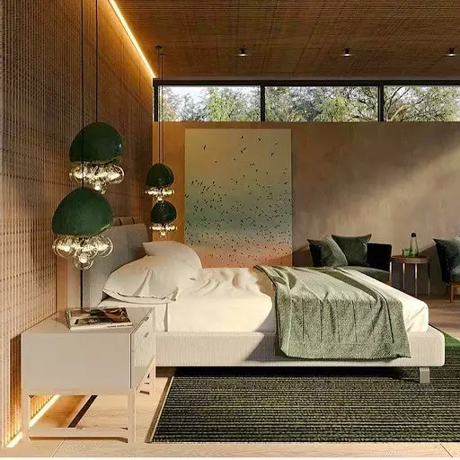 女の子のための現代の寝室のデザイン：配置のニュアンスと50の例 10014_7