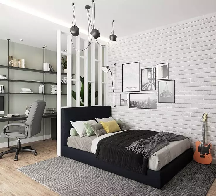 Design de quarto em estilo loft: 50+ ideias que você gosta 10022_108