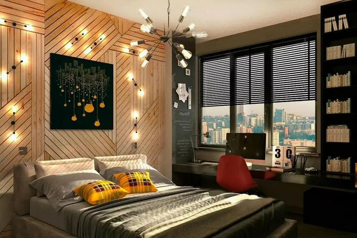 Design Bedroom en subtegmento: 50+ Ideoj, kiujn vi ŝatas 10022_37