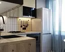 Layout sa Kitchen 6 metros nga adunay refrigerator: Litrato sa malampuson nga mga pananglitan ug mga tip sa pagparehistro 10036_3