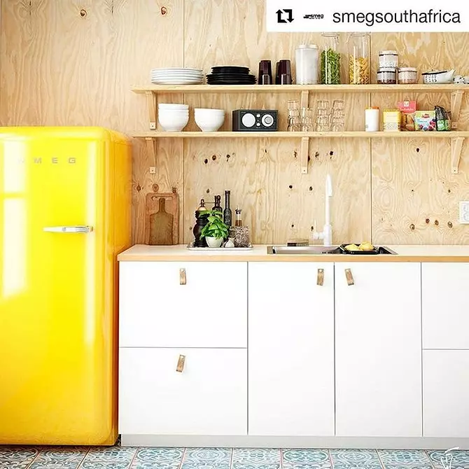 Küchenlayout 6 Meter mit Kühlschrank: Foto zu erfolgreichen Beispielen und Registrierungs-Tipps 10036_77