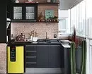 Kjøkkenoppsett 6 meter med kjøleskap: Foto av vellykkede eksempler og registreringstips 10036_80