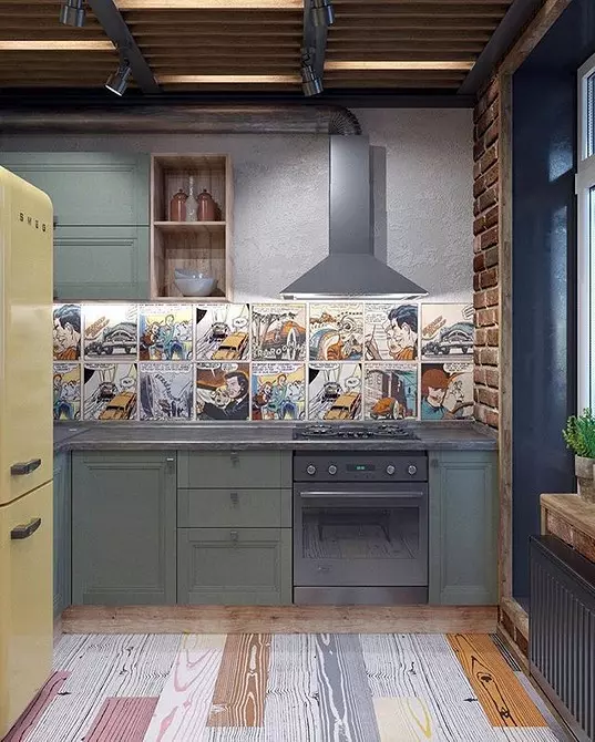 Küchenlayout 6 Meter mit Kühlschrank: Foto zu erfolgreichen Beispielen und Registrierungs-Tipps 10036_86