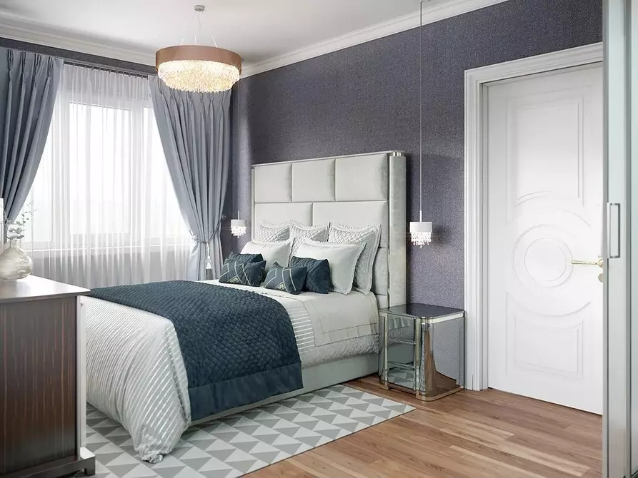 Модерни гардероби во спалната соба: Фото и инструкции, како да ги лоцираат 10044_55