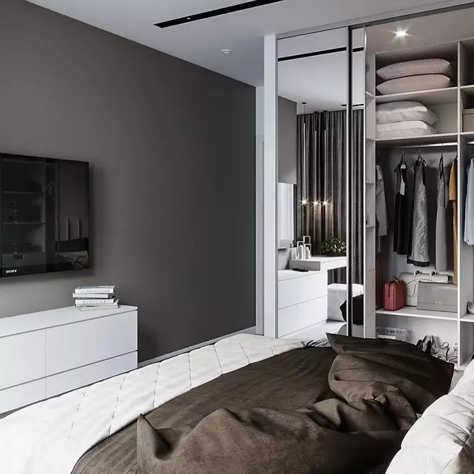Tủ quần áo hiện đại trong phòng ngủ: ảnh và hướng dẫn, cách xác định vị trí của chúng 10044_70