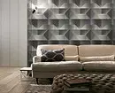 Die Ideen der Kombination von Wallpaper im Wohnzimmer: Nützliche Tipps und 40 Fotos von Interieur 10061_30