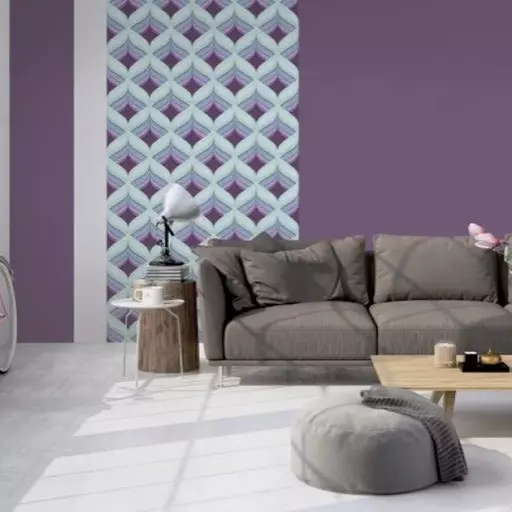 Gagasan ngagabungkeun wallpaper di ruang tamu: tips mangpaat sareng 40+ poto interior 10061_38