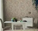 Die Ideen der Kombination von Wallpaper im Wohnzimmer: Nützliche Tipps und 40 Fotos von Interieur 10061_40