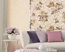 Gagasan ngagabungkeun wallpaper di ruang tamu: tips mangpaat sareng 40+ poto interior 10061_50