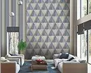 Myšlenky kombinování tapety v obývacím pokoji: Užitečné tipy a 40+ fotografií interiérů 10061_6