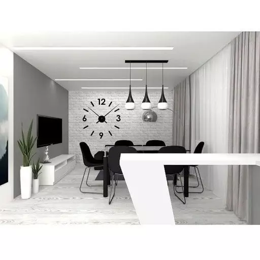 Ide-ide menggabungkan wallpaper di ruang tamu: tips berguna dan 40+ foto interior 10061_60