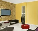 As idéias de combinar papel de parede na sala de estar: dicas úteis e 40 + fotos de interiores 10061_70