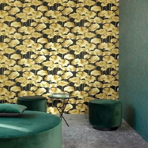 Gagasan ngagabungkeun wallpaper di ruang tamu: tips mangpaat sareng 40+ poto interior 10061_81