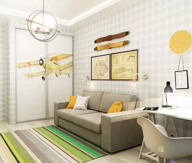 Paano pumili ng isang teenager-boy room design: ang pinakamahusay na mga estilo, kulay at mga diskarte sa palamuti 10068_105