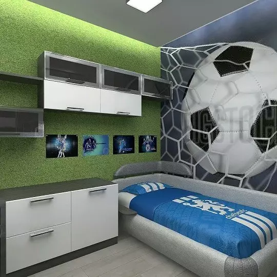 Cara Memilih Desain Kamar Remaja-Boy: Gaya terbaik, warna dan teknik dekorasi 10068_107