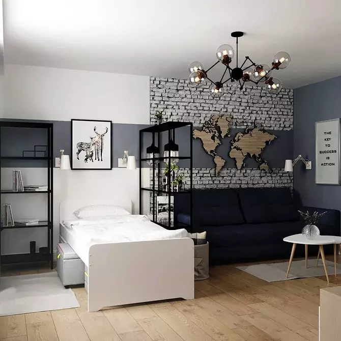 Paano pumili ng isang teenager-boy room design: ang pinakamahusay na mga estilo, kulay at mga diskarte sa palamuti 10068_25