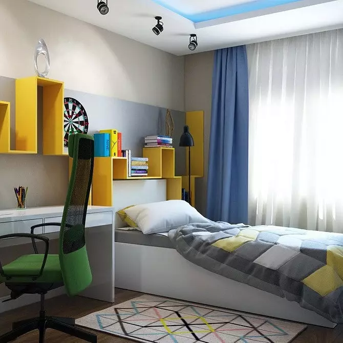 Kuidas valida teismeline-poiste ruumi disain: parimad stiilid, värvid ja decor tehnika 10068_36