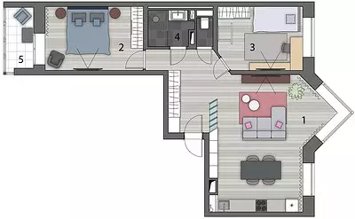 Fixat și elegant loft într-un apartament cu trei dormitoare 10071_13