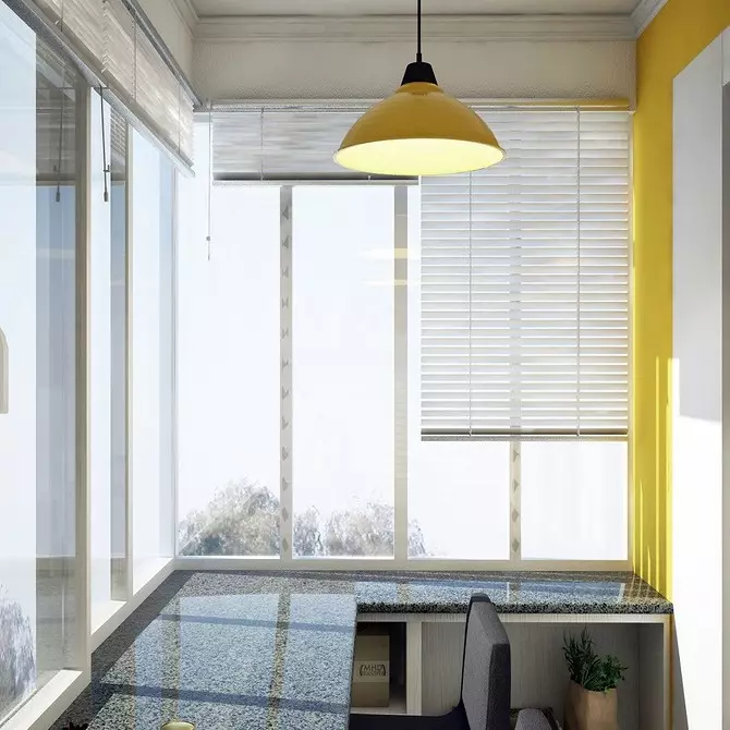 Proiectăm interiorul bucătăriei cu un balcon sau loggia: 30 Livrați idei cu fotografii 10074_14