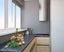 We ontwerpen het interieur van de keuken met een balkon of loggia: 30 delive ideeën met foto's 10074_20