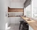 Projektujemy wnętrze kuchni z balkonem lub loggią: 30 Delikatne pomysły ze zdjęciami 10074_23