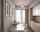 Progettiamo l'interno della cucina con balcone o loggia: 30 idee delive con foto 10074_42