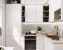 Khushchev मध्ये रेफ्रिजरेटर सह स्वयंपाकघर डिझाइन: 45 उदाहरणे जे पुनरावृत्ती केले जाऊ शकते 10089_72