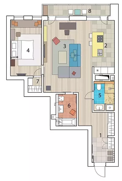 โครงการออกแบบ: Bright Two-Handle ใน Chelyabinsk 10091_12