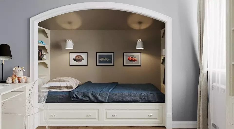 السرير في مكانة: 8 التصميمات الداخلية الحديثة الأنيقة