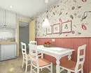 Tapeta pre malú kuchyňu, vizuálne zvýšenie priestoru: 50+ Najlepšie nápady 10129_13