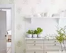 Behang voor kleine keuken, visueel toenemende ruimte: 50+ beste ideeën 10129_6