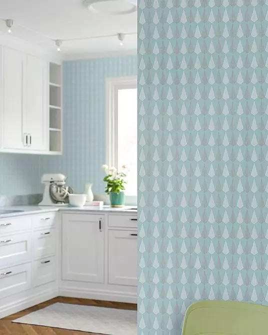Wallpaper untuk masakan kecil, visual meningkatkan ruang: 50+ idea terbaik 10129_68