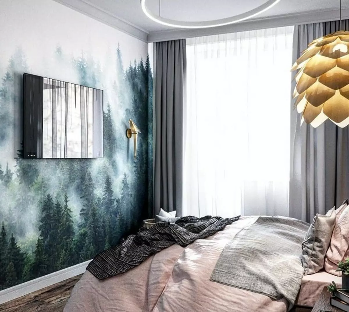 Design de chambre à coucher avec photos d'écran: conseils de conception de la pièce et 50 solutions intérieures 10155_15