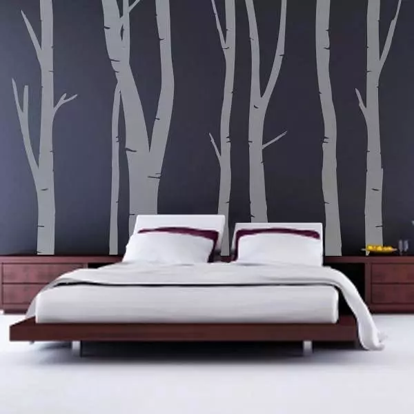 Reka Bentuk Bilik Tidur dengan Wallpaper Foto: Tips Reka Bentuk Bilik dan 50 Penyelesaian Interior 10155_40