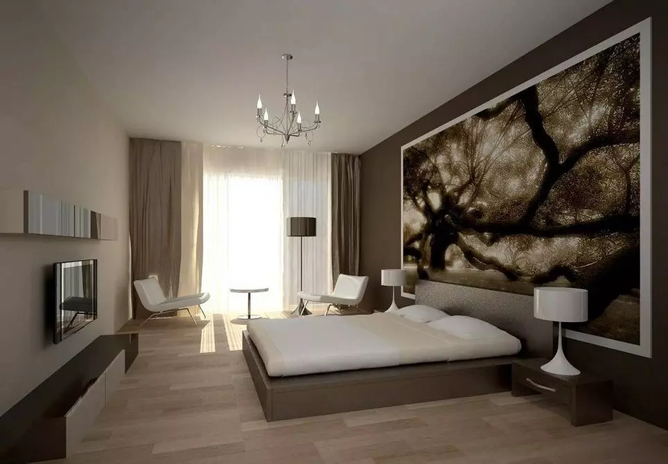 Designul dormitorului cu imagini de fundal: Sfaturi pentru designul camerei și 50 de soluții interioare 10155_5