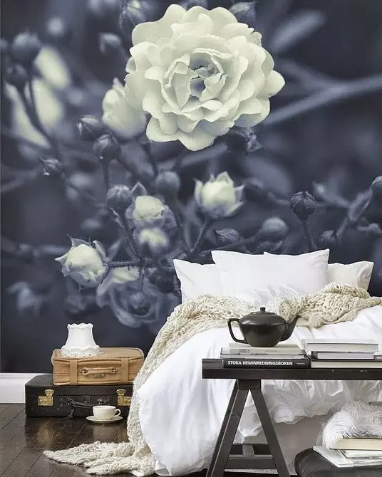 Reka Bentuk Bilik Tidur dengan Wallpaper Foto: Tips Reka Bentuk Bilik dan 50 Penyelesaian Interior 10155_58