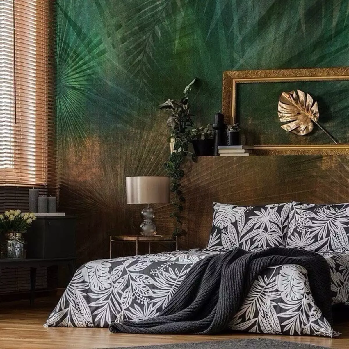 Desain kamar tidur dengan Wallpaper Foto: Tips Desain Kamar dan 50 Solusi Interior 10155_68