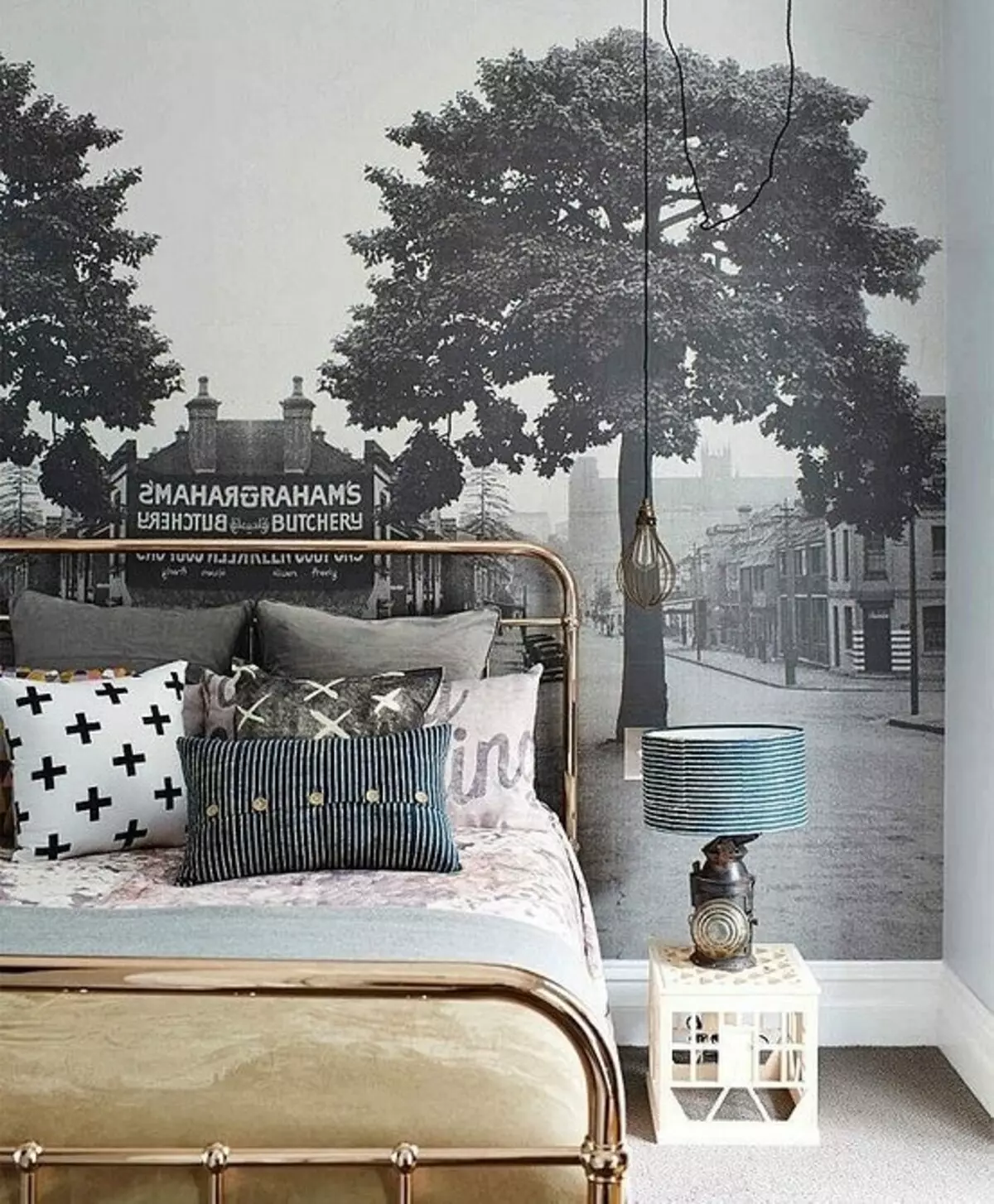 Bedroom Design Avèk Photo Wallpapers: Sal Design Konsèy ak 50 Solutions Enteryè 10155_82