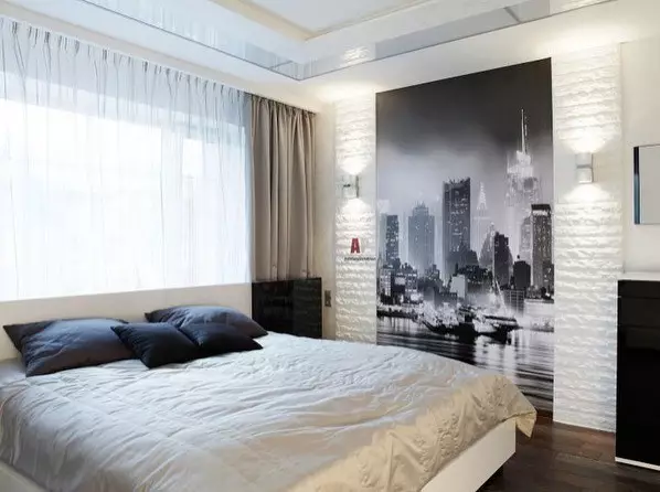 Desain kamar turu kanthi wallpaper foto: Tips Desain Kamar lan 50 solusi interior 10155_84