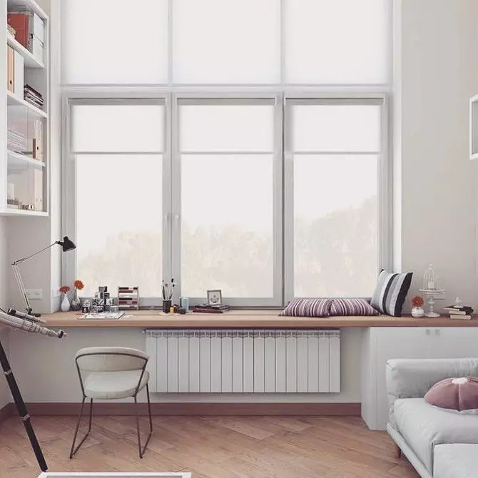Comptoir côté fenêtre dans la chambre: Comment créer un coin fonctionnel dans l'appartement 10165_18