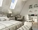 Design Mansard in una casa privata: Galleria fotografica di interni e suggerimenti sulla disposizione di camere diverse 10190_5