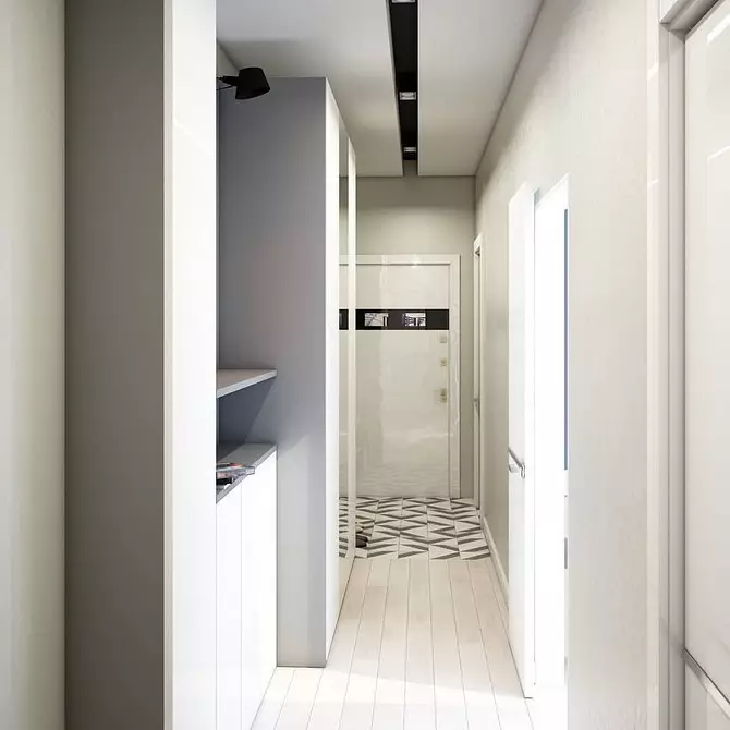 Hall for a narrow corridor: 40 design ideas with photos and 16 tips for design 10199_11