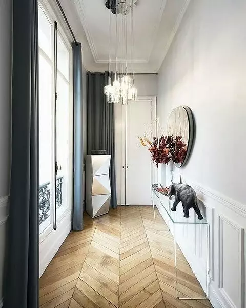 Hall for a narrow corridor: 40 design ideas with photos and 16 tips for design 10199_73