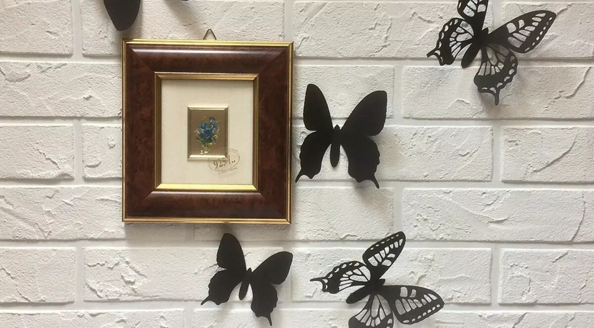 Cara membuat kertas kupu-kupu di dinding, lakukan sendiri: instruksi dan stensil