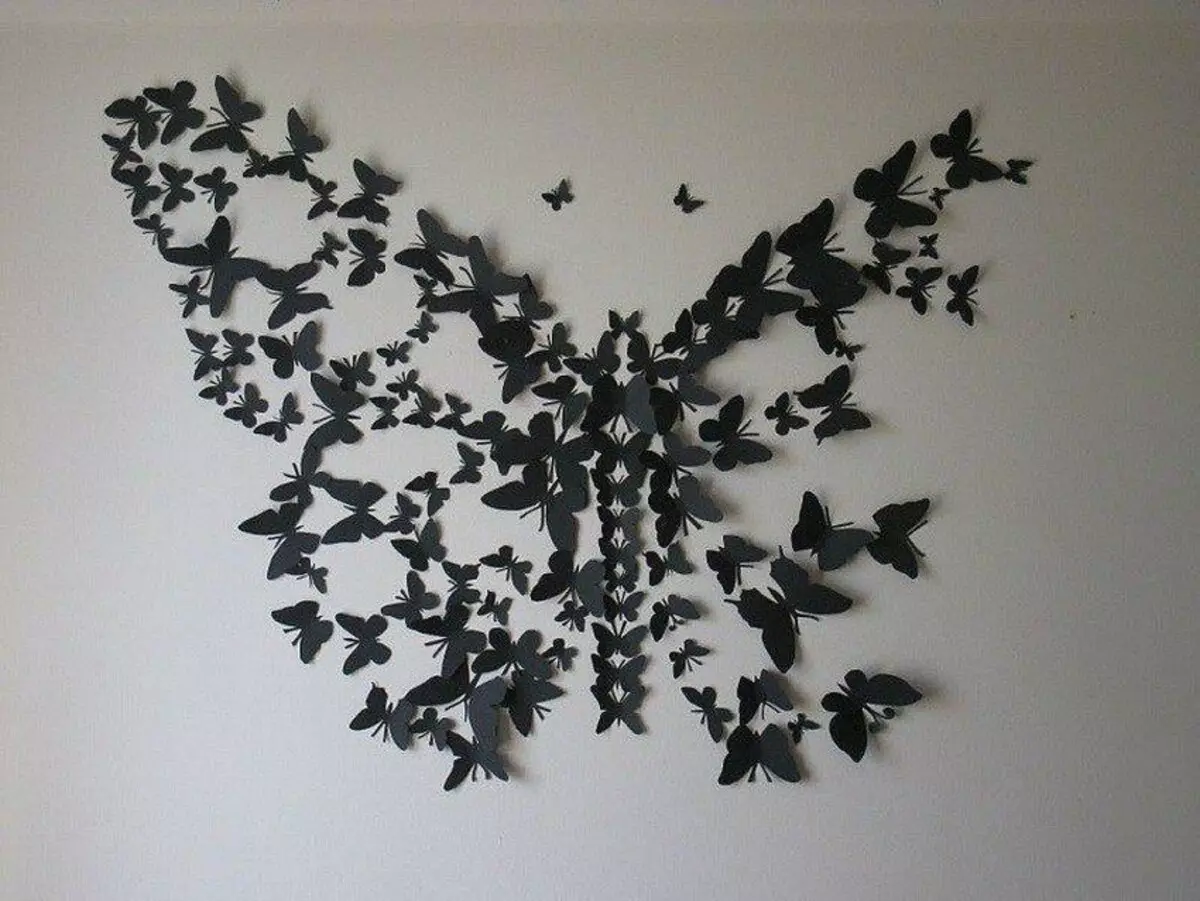 Cómo hacer que las mariposas de papel en la pared lo haga usted mismo: instrucciones y plantillas 10208_20
