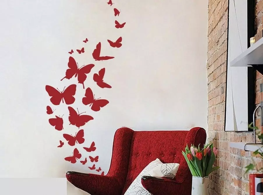 壁に紙の蝶を作る方法それを自分でやる：指示とステンシル 10208_23