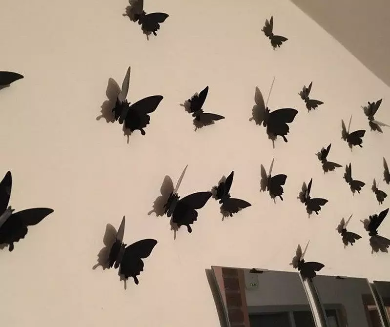 Hogyan készítsünk papírt pillangók a falon csináld magad: utasítások és stencilek 10208_32