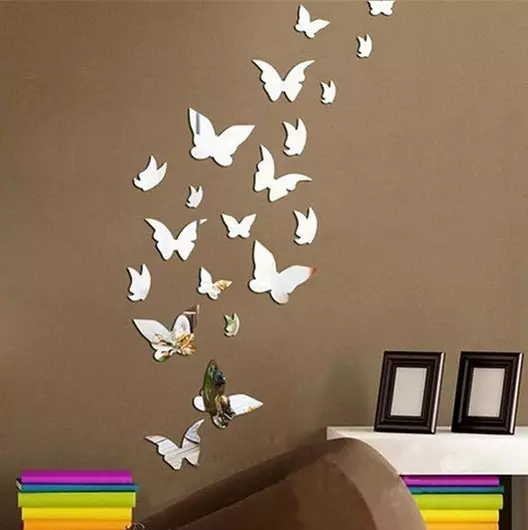 Como facer bolboretas de papel na parede faino vostede mesmo: instrucións e stencils 10208_36