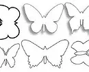 Cara membuat kertas kupu-kupu di dinding, lakukan sendiri: instruksi dan stensil 10208_40